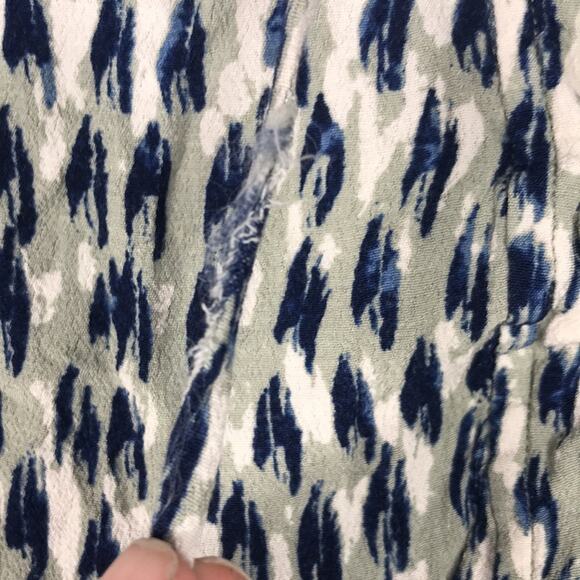 Madewell Sunpleat Lace-Up Top in Painted Feathers size S - Picture 10 of 11